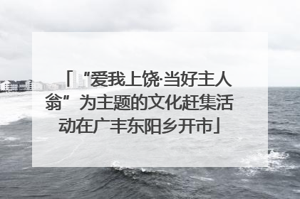 “爱我上饶·当好主人翁”为主题的文化赶集活动在广丰东阳乡开市