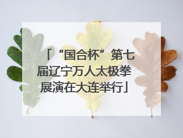 “国合杯”第七届辽宁万人太极拳展演在大连举行