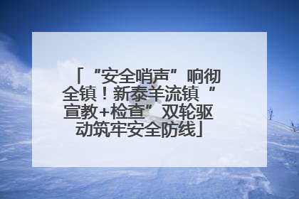 “安全哨声”响彻全镇！新泰羊流镇“宣教+检查”双轮驱动筑牢安全防线