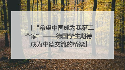 “希望中国成为我第二个家”——德国学生期待成为中德交流的桥梁