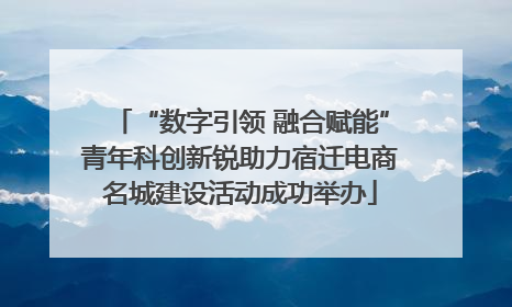 “数字引领 融合赋能”青年科创新锐助力宿迁电商名城建设活动成功举办