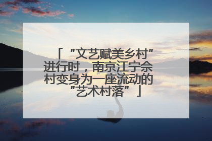 “文艺赋美乡村”进行时，南京江宁佘村变身为一座流动的“艺术村落”