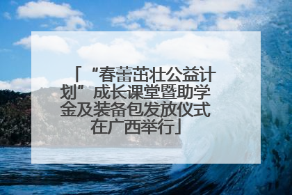 “春蕾茁壮公益计划”成长课堂暨助学金及装备包发放仪式在广西举行