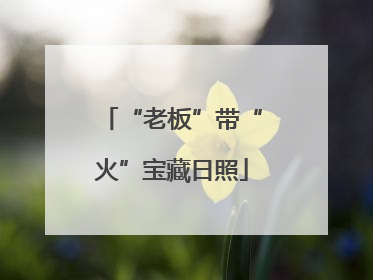 “老板”带“火”宝藏日照
