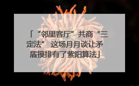 “邻里客厅”共商“三定法” 这场月月谈让矛盾摸排有了紫阳算法