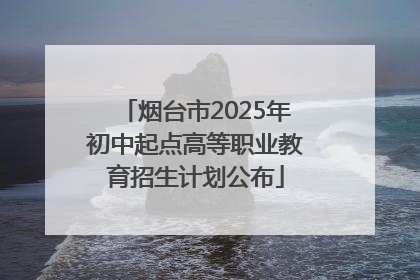 烟台市2025年初中起点高等职业教育招生计划公布
