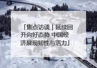 焦点访谈｜延续回升向好态势 中国经济展现韧性与活力