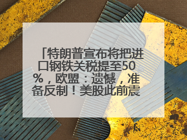 特朗普宣布将把进口钢铁关税提至50%，欧盟：遗憾，准备反制！美股此前震荡，机构：美元正进入熊市