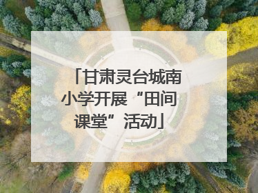 甘肃灵台城南小学开展“田间课堂”活动
