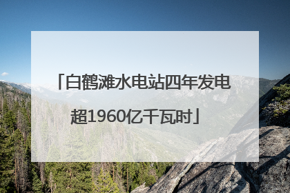 白鹤滩水电站四年发电超1960亿千瓦时