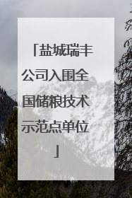 盐城瑞丰公司入围全国储粮技术示范点单位