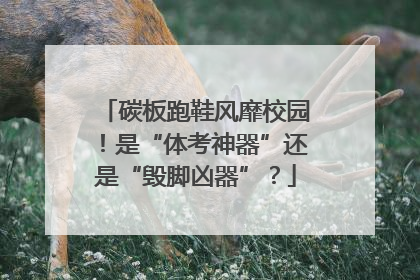 碳板跑鞋风靡校园！是“体考神器”还是“毁脚凶器”？