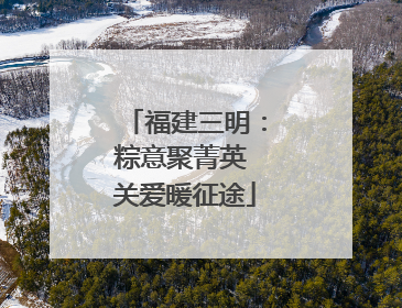 福建三明：粽意聚菁英 关爱暖征途