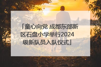 童心向党 成都东部新区石盘小学举行2024级新队员入队仪式