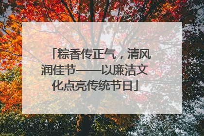 粽香传正气，清风润佳节——以廉洁文化点亮传统节日