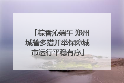 粽香沁端午 郑州城管多措并举保障城市运行平稳有序