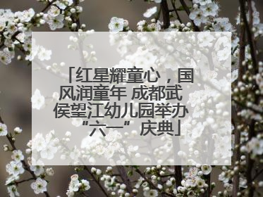 红星耀童心，国风润童年 成都武侯望江幼儿园举办“六一”庆典