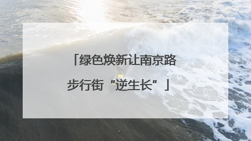 绿色焕新让南京路步行街“逆生长”