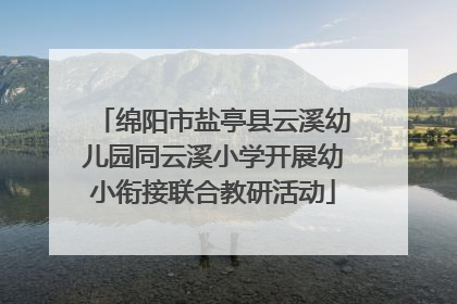 绵阳市盐亭县云溪幼儿园同云溪小学开展幼小衔接联合教研活动