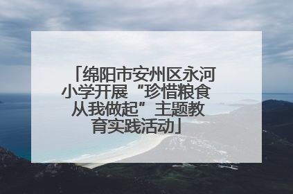 绵阳市安州区永河小学开展“珍惜粮食 从我做起”主题教育实践活动