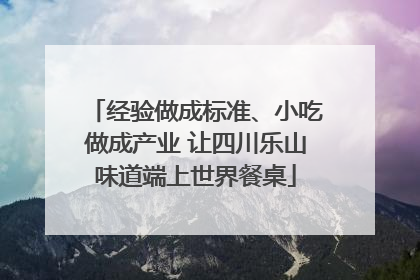 经验做成标准、小吃做成产业 让四川乐山味道端上世界餐桌