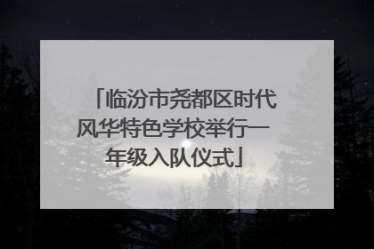 临汾市尧都区时代风华特色学校举行一年级入队仪式