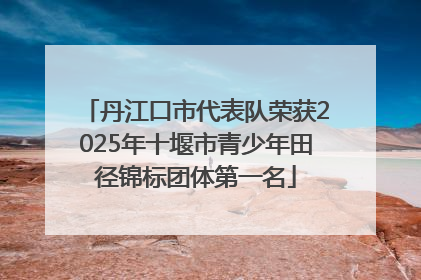 丹江口市代表队荣获2025年十堰市青少年田径锦标团体第一名