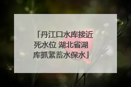 丹江口水库接近死水位 湖北省湖库抓紧蓄水保水