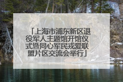 上海市浦东新区退役军人主题馆开馆仪式暨同心军民戎爱联盟片区交流会举行