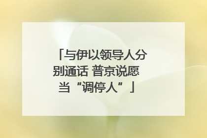 与伊以领导人分别通话 普京说愿当“调停人”