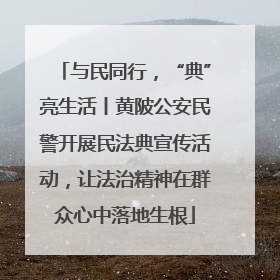 与民同行，“典”亮生活丨黄陂公安民警开展民法典宣传活动，让法治精神在群众心中落地生根