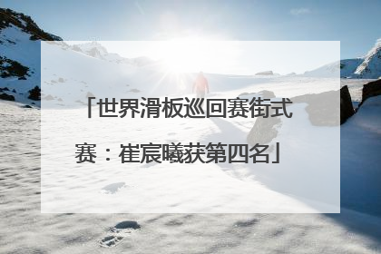 世界滑板巡回赛街式赛：崔宸曦获第四名