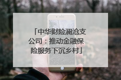 中华财险澜沧支公司：推动金融保险服务下沉乡村