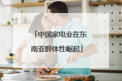 中国家电业在东南亚群体性崛起