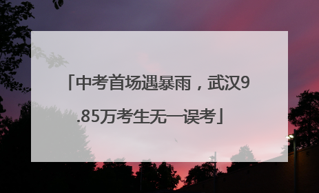 中考首场遇暴雨，武汉9.85万考生无一误考