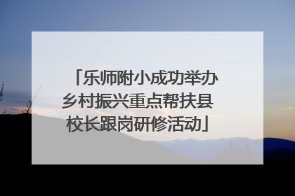 乐师附小成功举办乡村振兴重点帮扶县校长跟岗研修活动
