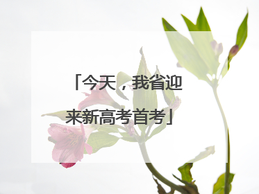 今天，我省迎来新高考首考