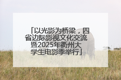 以光影为桥梁，四省边际影视文化交流暨2025年衢州大学生电影季举行