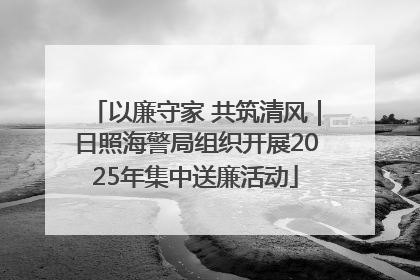以廉守家 共筑清风｜日照海警局组织开展2025年集中送廉活动