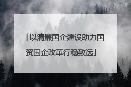以清廉国企建设助力国资国企改革行稳致远