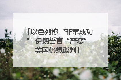 以色列称“非常成功” 伊朗誓言“严惩” 美国仍想谈判