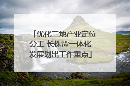 优化三地产业定位分工 长株潭一体化发展划出工作重点