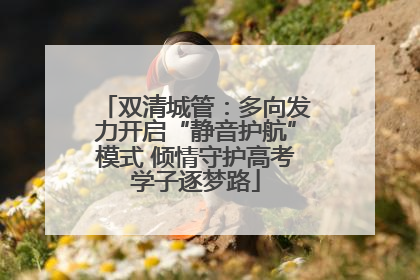双清城管：多向发力开启“静音护航”模式 倾情守护高考学子逐梦路