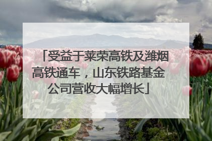 受益于莱荣高铁及潍烟高铁通车，山东铁路基金公司营收大幅增长