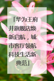 华为王府井旗舰店焕新启航，城市客厅领航科技生活新典范