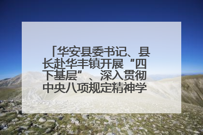 华安县委书记、县长赴华丰镇开展“四下基层”、深入贯彻中央八项规定精神学习教育工作调研