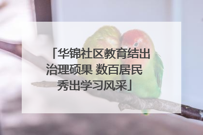 华锦社区教育结出治理硕果 数百居民秀出学习风采