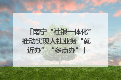 南宁“社银一体化”推动实现人社业务“就近办”“多点办”