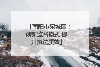 南阳市宛城区：创新监督模式 提升执法质效