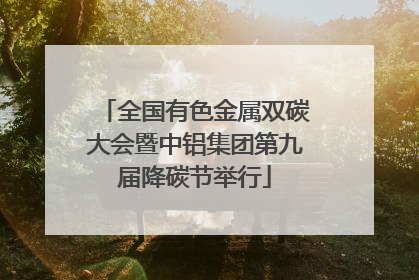 全国有色金属双碳大会暨中铝集团第九届降碳节举行